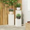 vidaXL Plantenstandaard 3 pcs Wit Staal