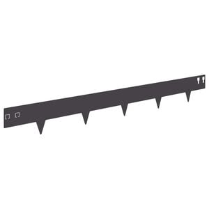 vidaXL Gazonrand 10 pcs 100 x 12 cm Staal Zwart