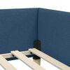 vidaXL Hoekbedframe met hoofdeinde Blauw 100 x 200 cm Stof