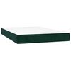 vidaXL Boxspring met matras fluweel donkergroen 120x200 cm