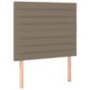 vidaXL Hoofdbord LED 100x5x118/128 cm stof taupe