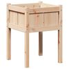 vidaXL Tuin Bloempot Natuur 50 x 50 x 70 cm Massief grenenhout