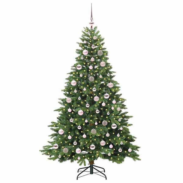 vidaXL Kunstkerstboom met 300 LED met standaard Groen 180 cm PE en PVC