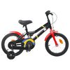 vidaXL Kinderfiets 12 Inch voor 2-4 jaar oud Zwart Rood