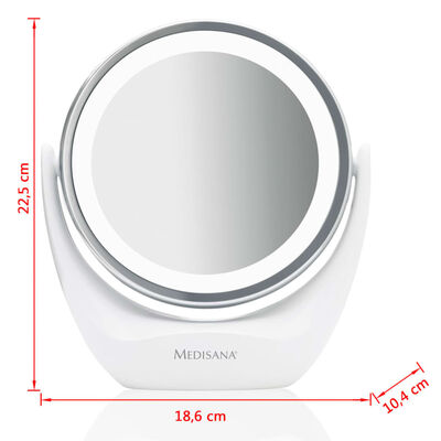 Medisana 2-in-1 Cosmetische spiegel CM 835 12 cm wit 88554