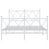 vidaXL Bedframe met hoofd- en voeteneinde metaal wit 120 x 190 cm