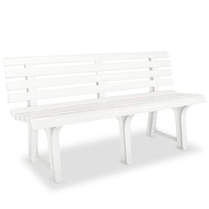 vidaXl Tuinbank 145,5 cm kunststof wit