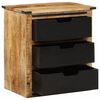 vidaXL Dressoir met 3 lades 55x35x60 cm massief mangohout