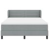 vidaXL Boxspringbed met matras met matras Lichtgrijs 140 x 200 cm Stof