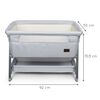 Baninni Co-sleeper Elia 92x55x82 cm lichtgrijs