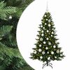 vidaXL Kunstkerstboom met kerstbal 120 cm 150 LED's Warmwit