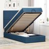 vidaXL Bed met matras 90x200 cm stof blauw