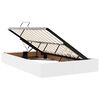 vidaXL Opbergbed met LED met matras Puur Wit 120 x 200 cm Nep Leer