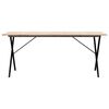 vidaXL Eettafel X-frame 180x90x75 cm massief grenenhout en staal