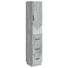 vidaXL Kastenset 2 st 33 x 34,5 x 87 cm Bewerkt hout Grijs Sonoma