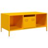 vidaXL Salontafel 101,5x50x43,5 cm koudgewalst staal mosterdgeel