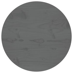 vidaXL Tafelblad &Oslash;60x2,5 cm massief grenenhout grijs