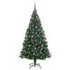 vidaXL Kunstkerstboom Groen 180 cm PVC en Staal en Kunststof