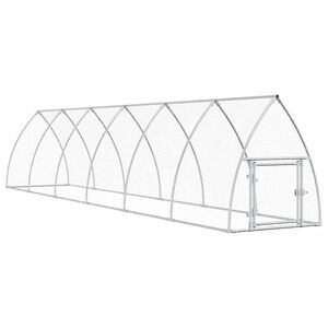 vidaXL Kippenhok 600x105x120 cm gegalvaniseerd staal zilverkleurig