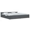 vidaXL Bedframe met lades grijs 200x200 cm