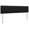 vidaXL Ottoman bed met matrassen en LED's 160x200cm fluweel zwart