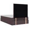 vidaXL Ottoman bed met matras 120x200cm stof donkerbruin