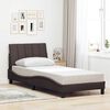 vidaXL Bedframe zonder matras "Hanko" 80x200 cm stof donkerbruin