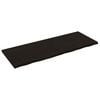 vidaXL Wastafelblad 160x60x(2-4) cm behandeld massief hout donkerbruin
