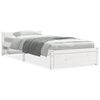 vidaXL Bedframe massief hout wit 90x190 cm