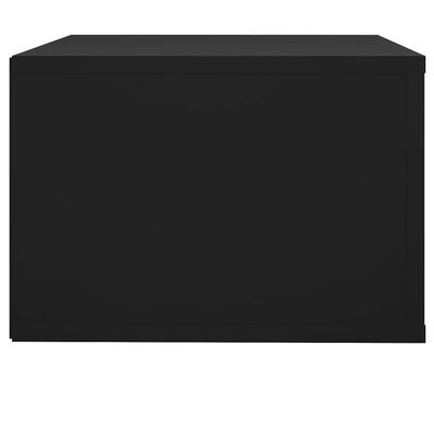 vidaXL Nachtkastje wandgemonteerd 50x36x25 cm zwart
