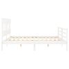 vidaXL Bedframe met hoofdbord massief hout wit 200x200 cm
