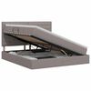 vidaXL Opslag bed met matras met hoofdeinde Taupe 140 x 200 cm Stof
