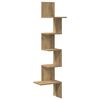 vidaXL Hoekwandschap 32x32x127,5 cm bewerkt hout artisanaal eiken