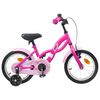 vidaXL Kinderfiets 16 Inch voor 4-6 jaar oud Donkerroze