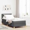 vidaXL Boxspringbed met matras Donkergrijs 90 x 190 cm Stof