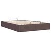 vidaXL Bedframe zonder matras 140x200 cm stof donkerbruin
