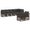 vidaXL Tuinbankenset 8 st Grijs poly rattan
