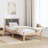 vidaXL Bedframe Donkergrijs 80 x 200 cm Massief grenenhout
