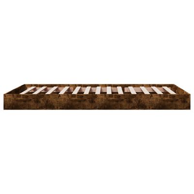 vidaXL Bedframe zonder matras hout gerookt eikenkleurig 100x200 cm