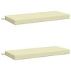 vidaXL Bank Kussens SOEST 2 st 100% Polyester Cr&egrave;mekleurig