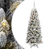 vidaXL Kunstkerstboom Wit 150 cm PVC en Plastic en Staal en PE