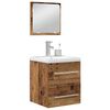 vidaXL Badkamermeubelset met lade 2 pcs Oud Hout Bewerkt hout