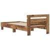 vidaXL Bedframe met hoofdeinde Oudhout 75 x 190 cm Bewerkt hout