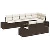 vidaXL Tuin Sofa Set met kussen 9 pcs Bruin en Cr&egrave;me poly rattan