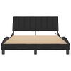 vidaXL Bedframe met LED zonder matras "Hanko" fluweel zwart 140x200 cm