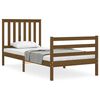 vidaXL Bedframe met hoofdbord massief hout honingbruin