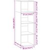 vidaXL Hoge kast 40x41x124 cm bewerkt hout gerookt eikenkleurig