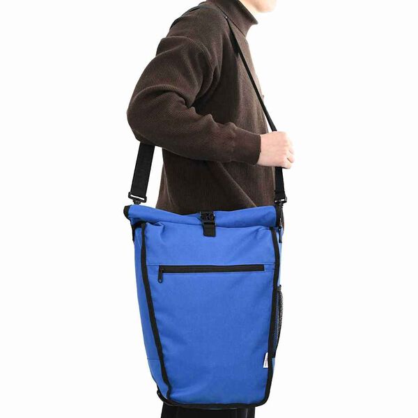 vidaXL Fietstas Blauw 34 x 16 x 59 cm Polyester