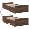 vidaXL Bedframe met lades bewerkt hout bruin eikenkleur 100x200 cm