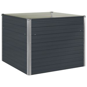 vidaXL Plantenbak verhoogd 100x100x77cm gegalvaniseerd staal antraciet